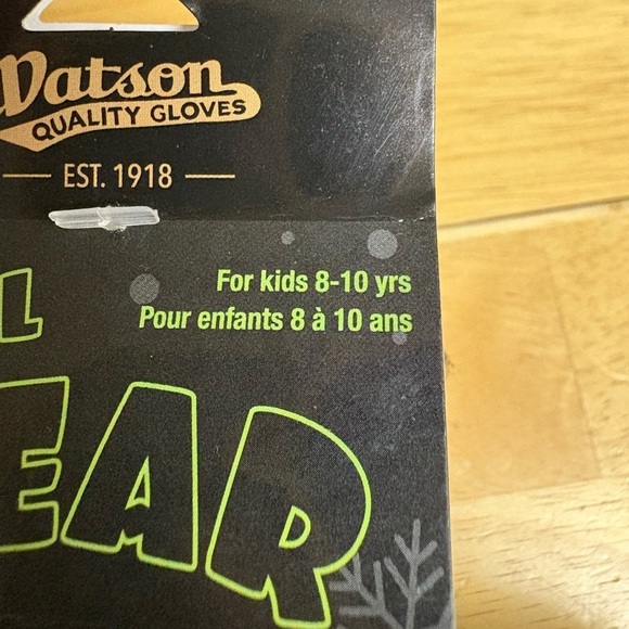 2/10$ NWT🐻Watson Gloves Kids Black Green Bear Mittens  8-11 Winter Waterproof - Picture 3 of 4